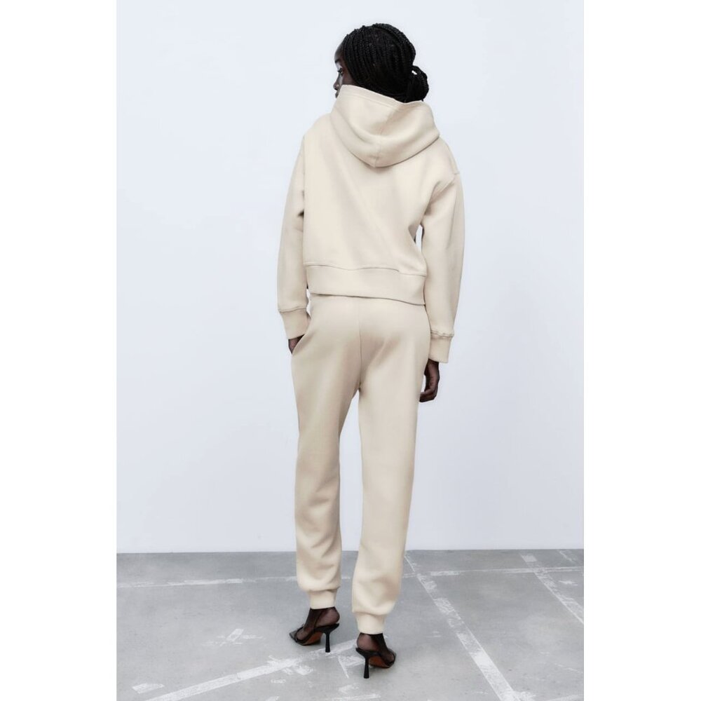 NWT Zara “sand” ecru beige trackpants, S - Picture 4 of 10